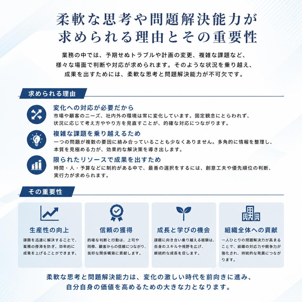 3. 柔軟な思考と問題解決力