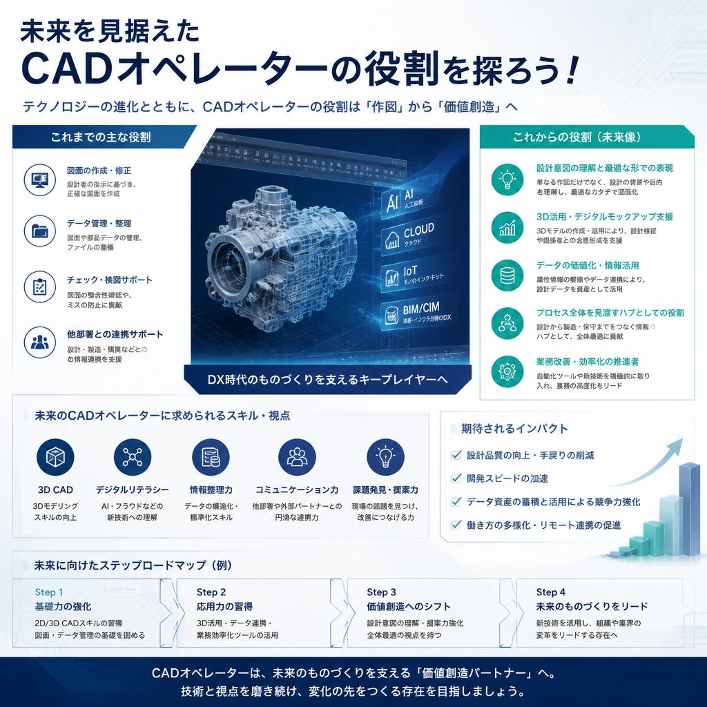 未来を見据えたCADオペレーターの役割を探ろう！