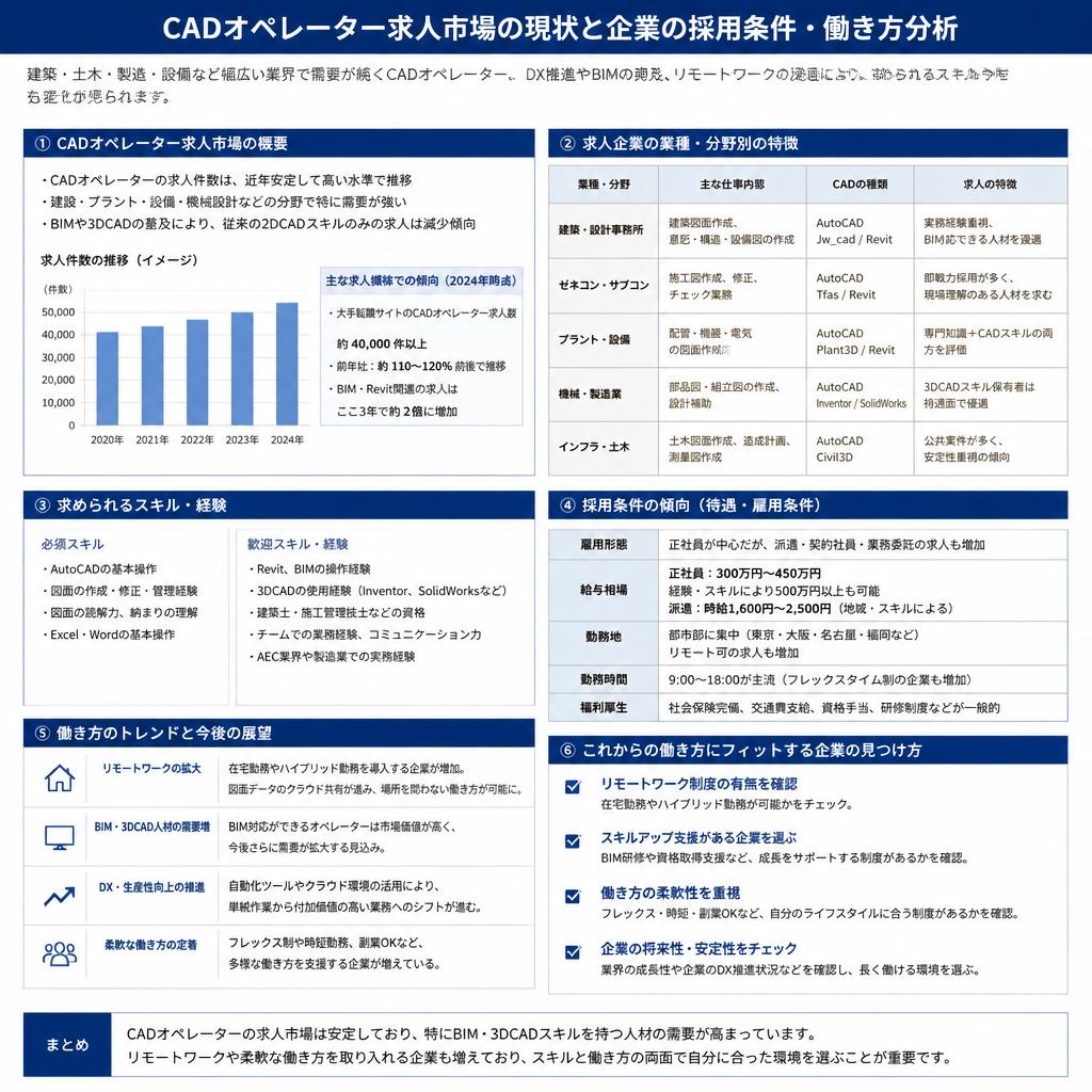 今注目のCADオペレーター求人情報