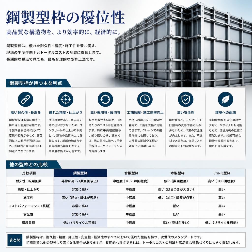 鋼製型枠の利点