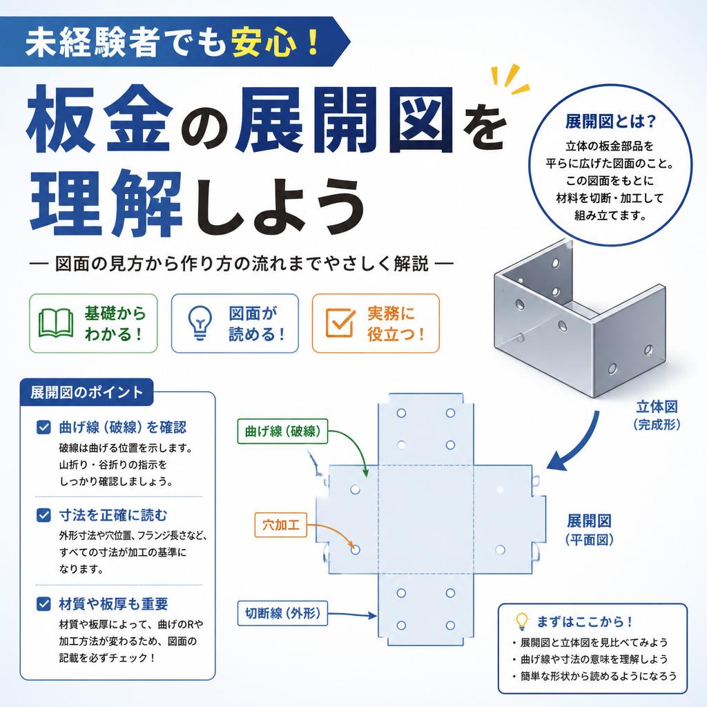 未経験者でも安心！板金の展開図を理解しよう