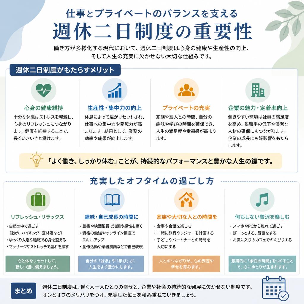週休二日の働き方