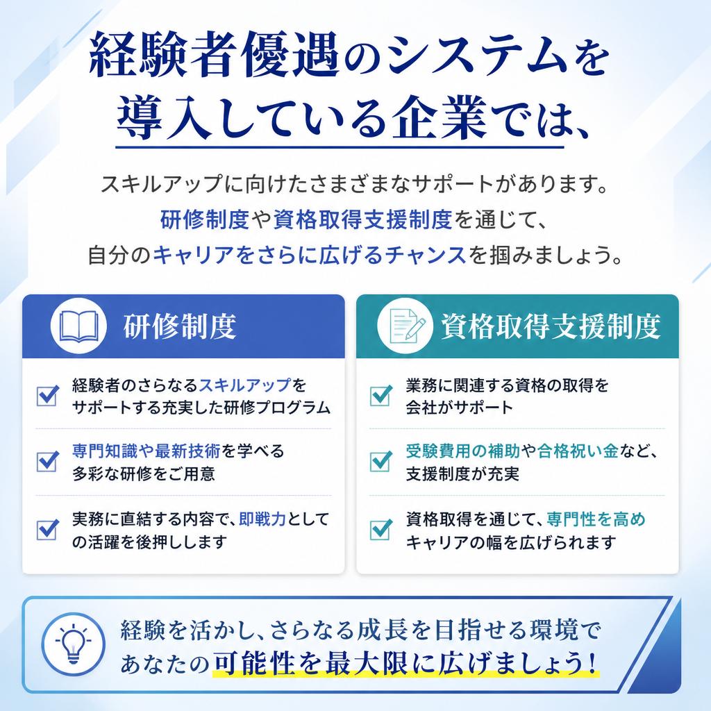 キャリアアップのサポート体制