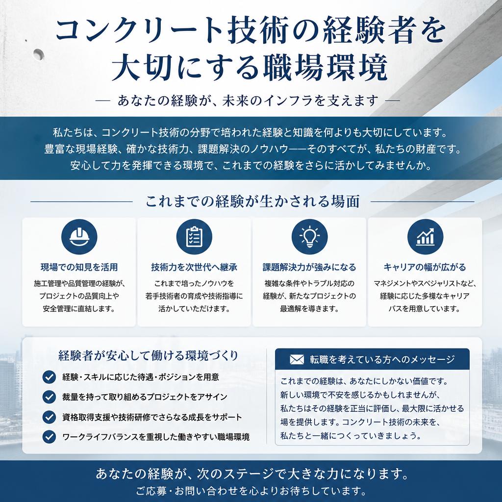 経験者を活かす！転職者歓迎の職場
