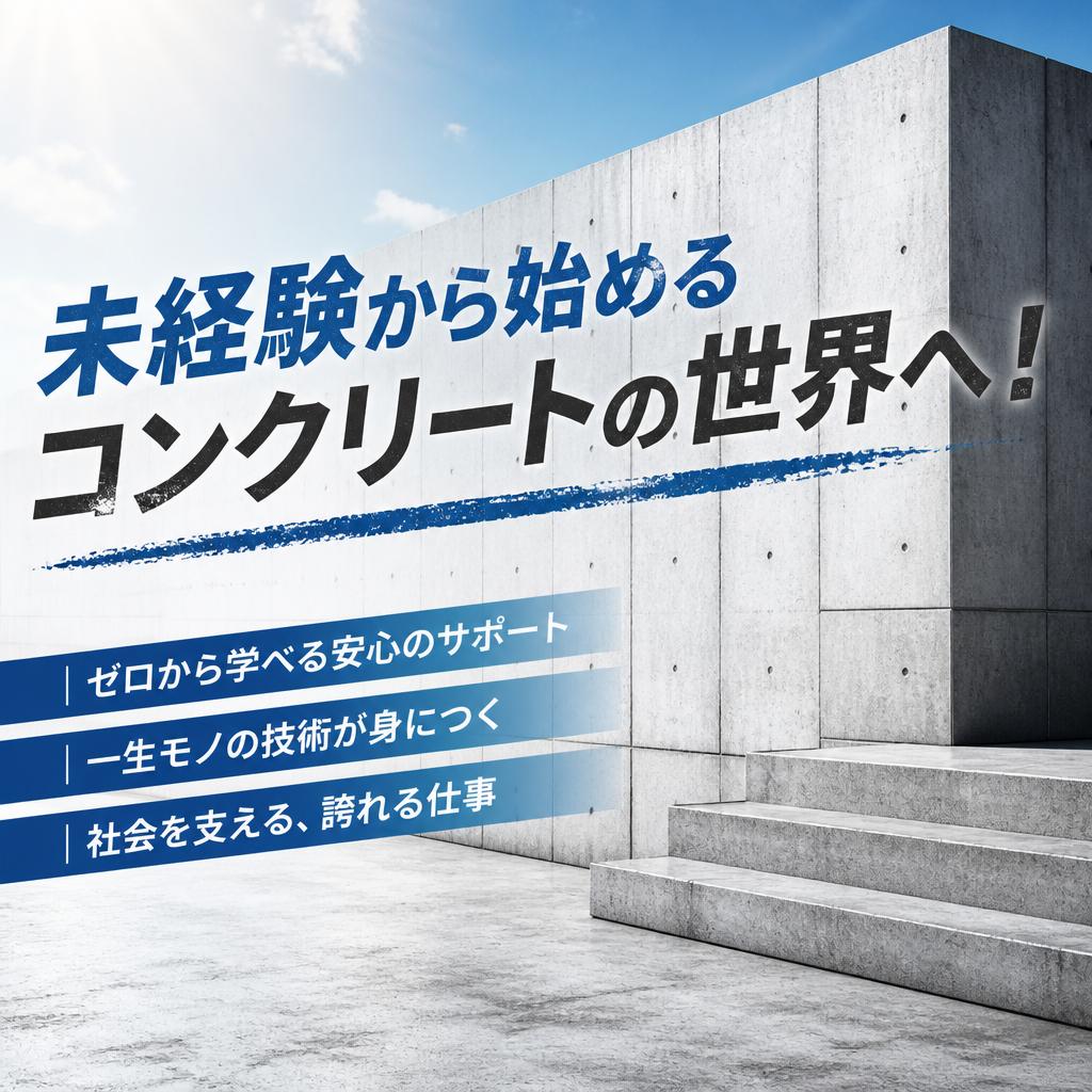 未経験から始めるコンクリートの世界へ！